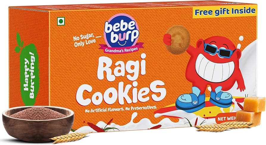 Bebe Burp Ragi Cookies For Kids - 75gm