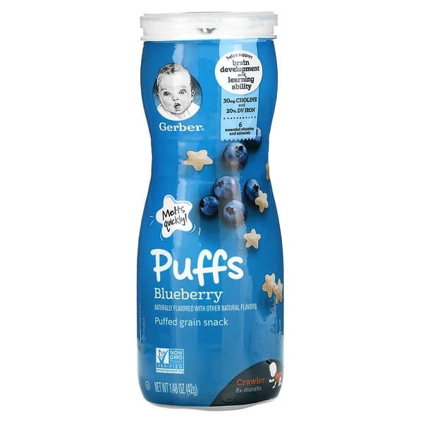 GERBER PUFFS BLUEBERRY 42G