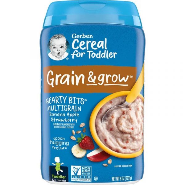 Gerber, Hearty Bits, MultiGrain Cereal, 12+ Months, Banana, Apple, Strawberry, 8 oz (227 g)