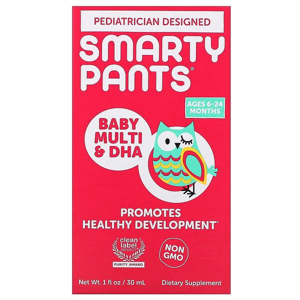 SmartyPants, Baby Multivitamin & DHA , Ages 6-24 Months, 1 fl oz (30 mL)