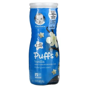 Gerber, Puffs, Puffed Grain Snack, 8+ Months, Vanilla, 1.48 oz (42 g)