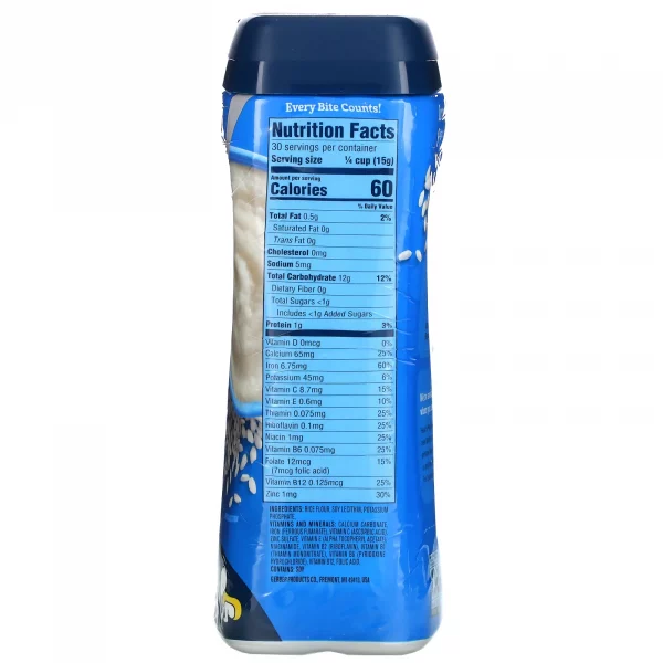 Gerber, Rice Single Grain Cereal, 1st Foods, 16 oz (454 g) - Back