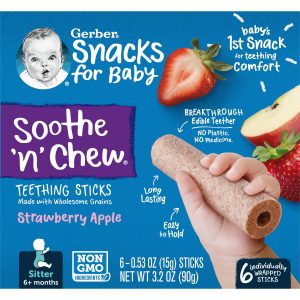 Gerber Teethers Strawberyy Apple Gerber Multigrain Cereal - Adorababy