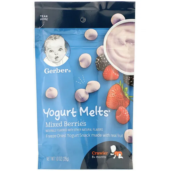 Gerber, Yogurt Melts, 8+ Months, Mixed Berries, 1 oz (28 g)