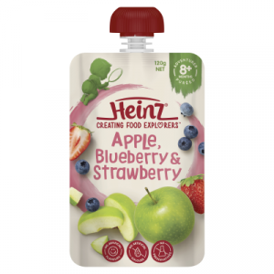 Heinz Apple, Blueberry & Strawberry Baby Food Pouch 8+ months 120g