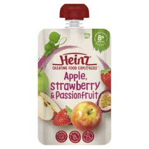 Heinz Apple, Strawberry & Passionfruit Baby Food Pouch 8+ months 120g