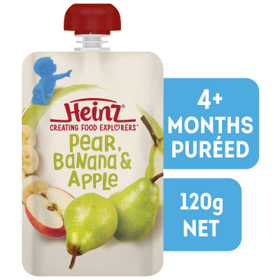Heinz Pear, Banana & Apple 120g 4+ months