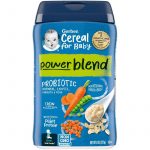 Gerber, Cereal for Baby, Powerblend , 2nd Foods, Probiotic Oatmeal, Lentil, Carrots & Peas, 8 oz (227 g)