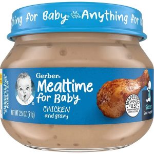 Gerber, Mealtime for Baby, 2nd Foods, Chicken & Gravy, 2.5 oz (71 g)