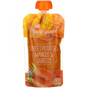 Happy Family Organics, Happy Baby, Organic Baby Food, 6+ Months, Sweet Potatoes, Mangos & Carrots, 4 oz (113 g)