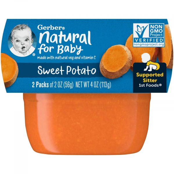 Gerber, Natural for Baby, 1st Foods, Sweet Potato, 2 Pack, 2 oz (56 g) Each